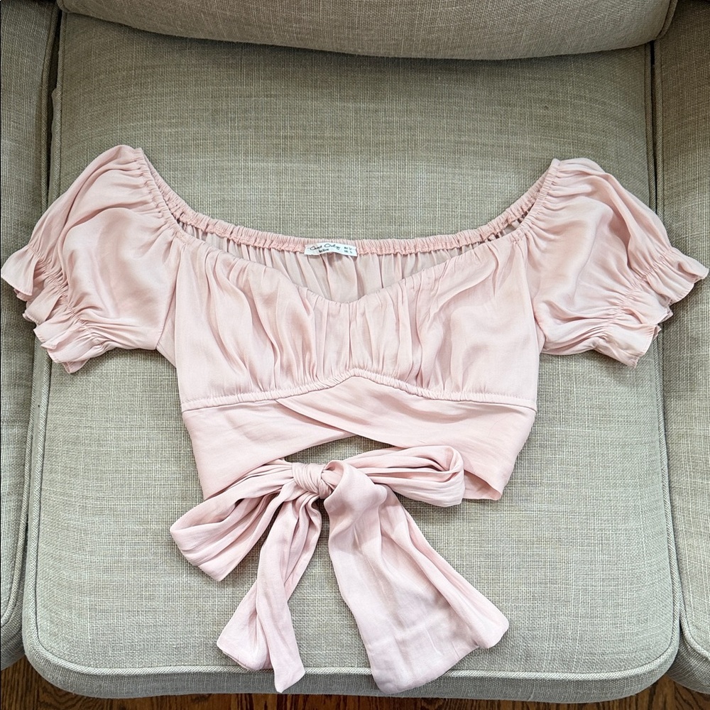 One and only collective wrap top with bow